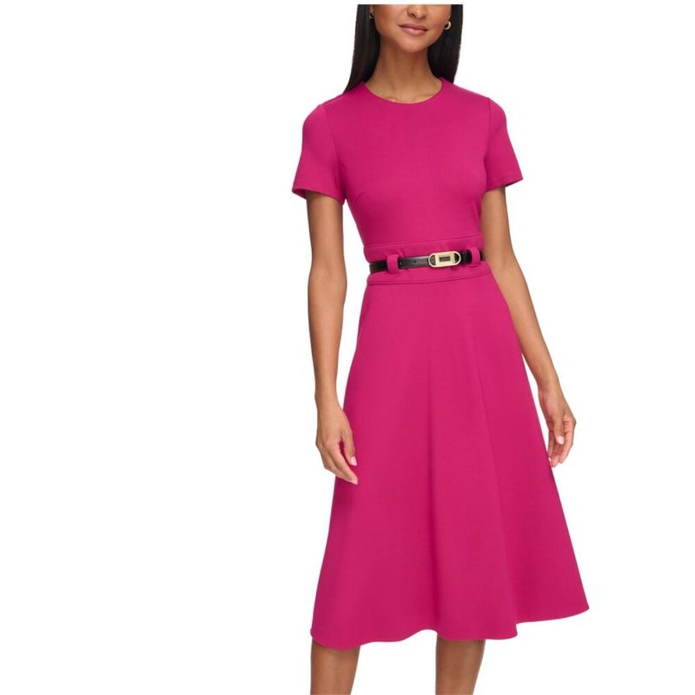Karl Lagerfeld Womens Belted Mermaid Dress, , 12, MP